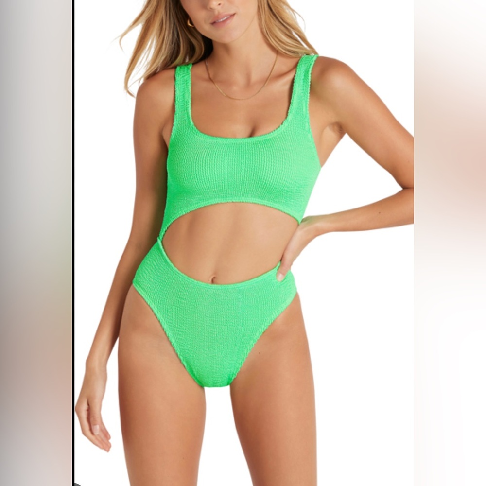BOUND swim one size fits all neons green super cute and comfortable one peice!